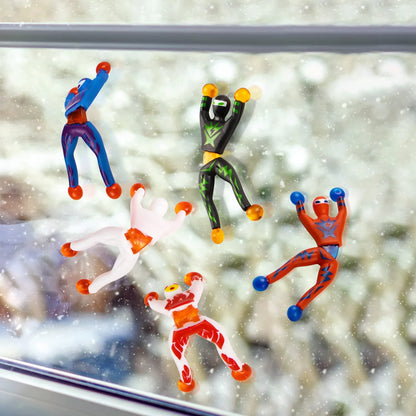 28 Sticky Climbing Ninjas with Kids Valentine's Cards for Valentine Party Favors