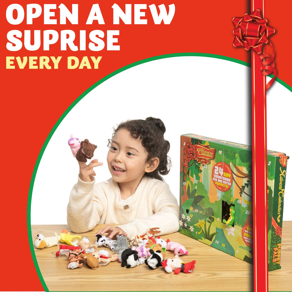 24-Piece Finger Puppet Advent Calendar