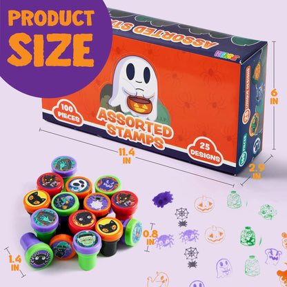 100-Pack Halloween Assorted Stampers