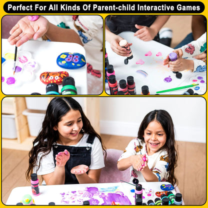 Washable Tempera Paint Set for Kids, 12 Pieces