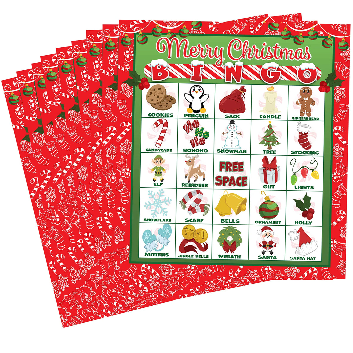 Christmas Bingo (Red) - 28 Pcs