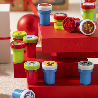1.5-Inch Christmas Stamps Assortment, 50 Pieces
