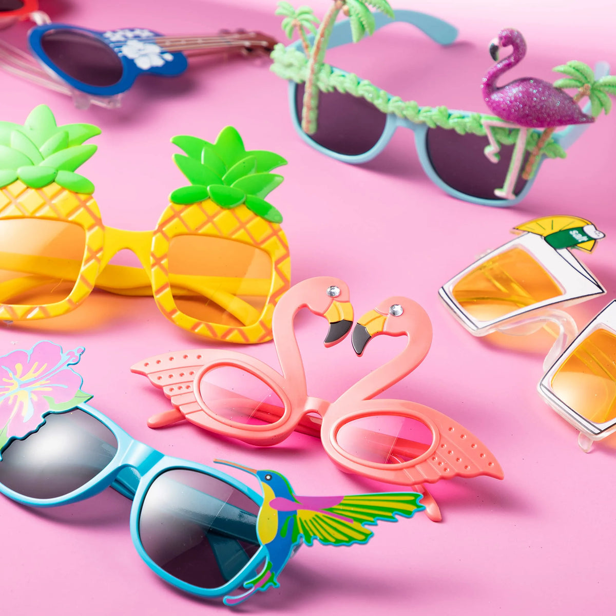 Luau Leis with Glasses, 24 Pack