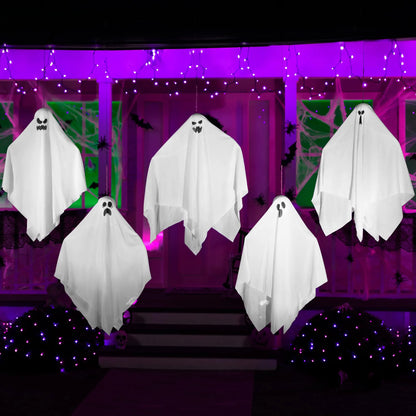 27.5" Halloween Hanging Ghosts, 5 Pack