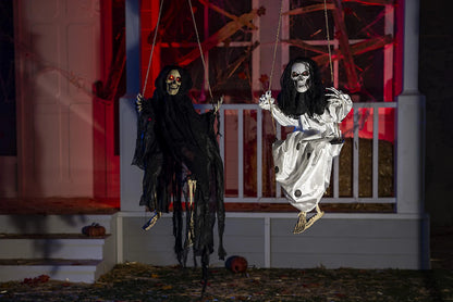 2-Pack Halloween Lighted Swinging Skeletons
