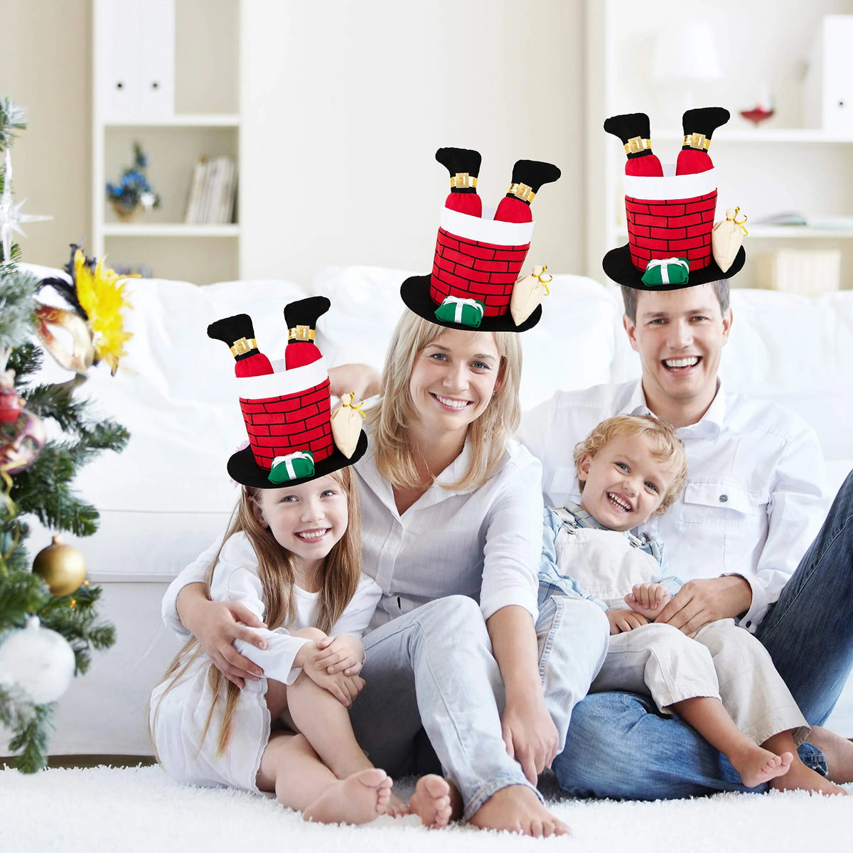 Santa Chimney Christmas Hat