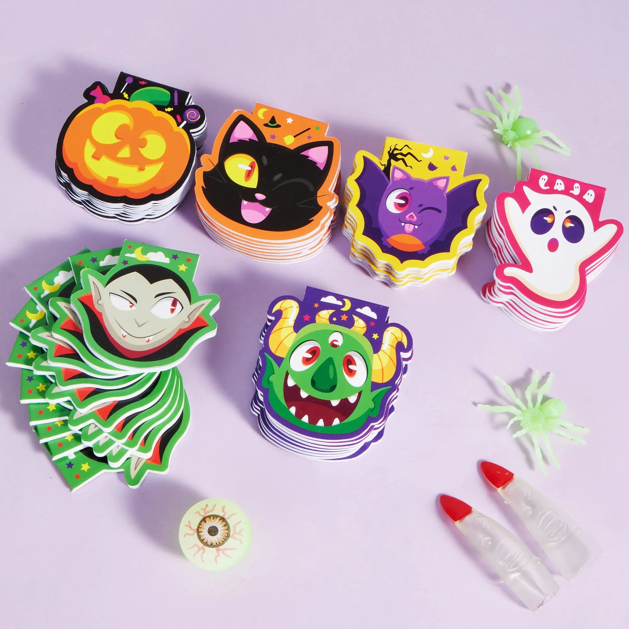 Halloween Spooky Characters Mini Notepad Set - 60 Pack