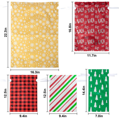 Christmas Drawstring Bags, 36 Pack