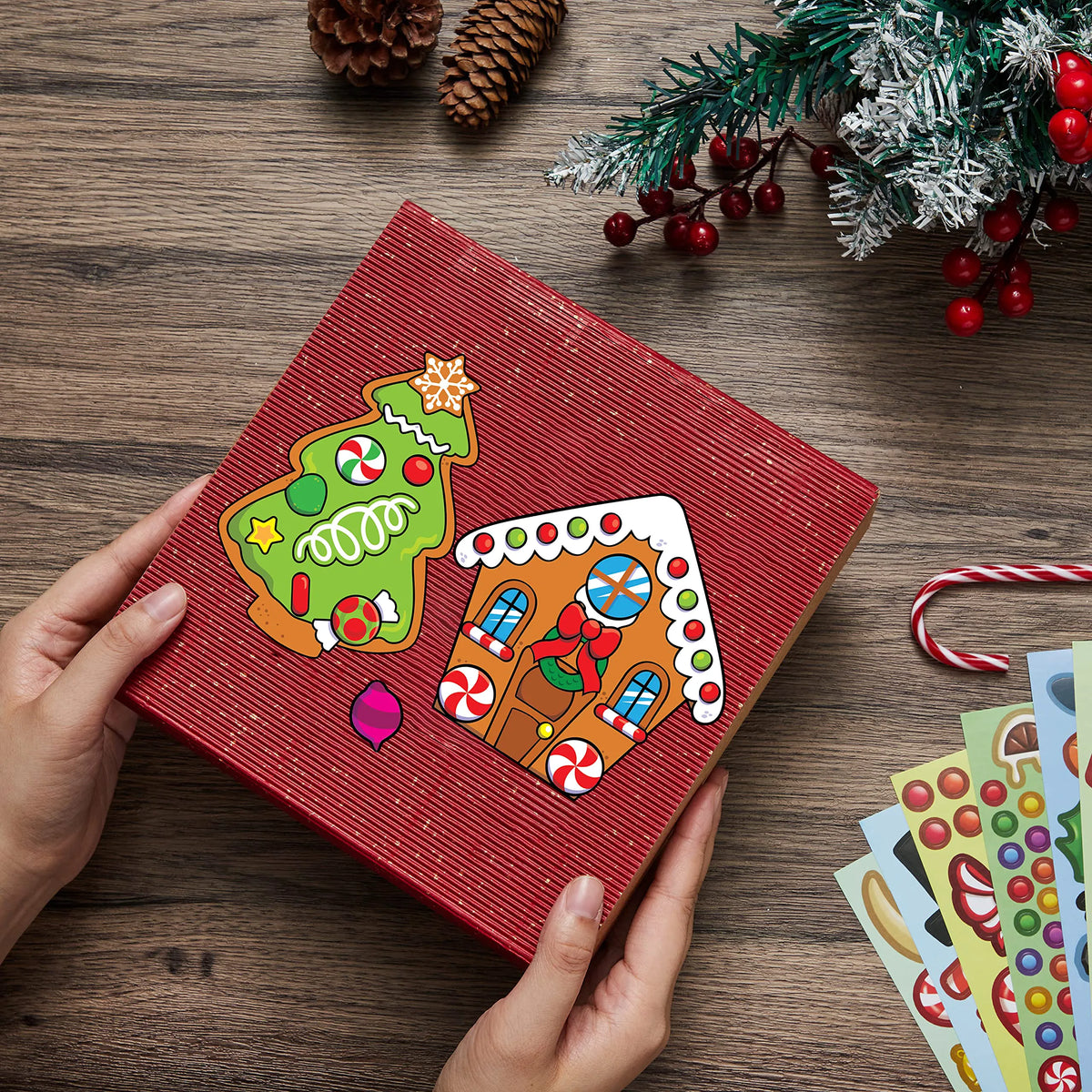 Make-a-Face Gingerbread Set with Trees, 36 Pieces
