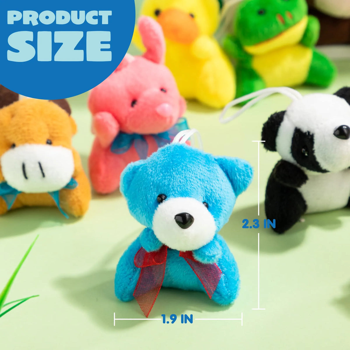 36-Piece Mini Plush Animal Toy Set (2.5-3 Inches, No Egg Shells)