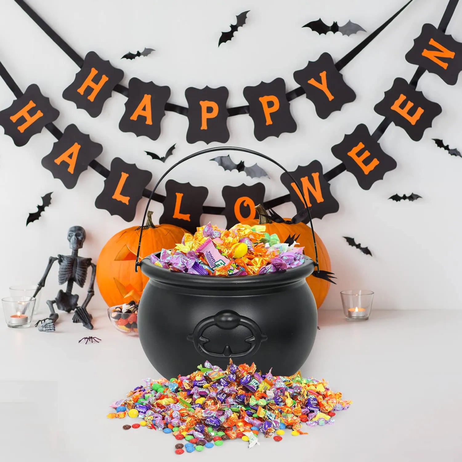 Large Black Halloween Cauldron