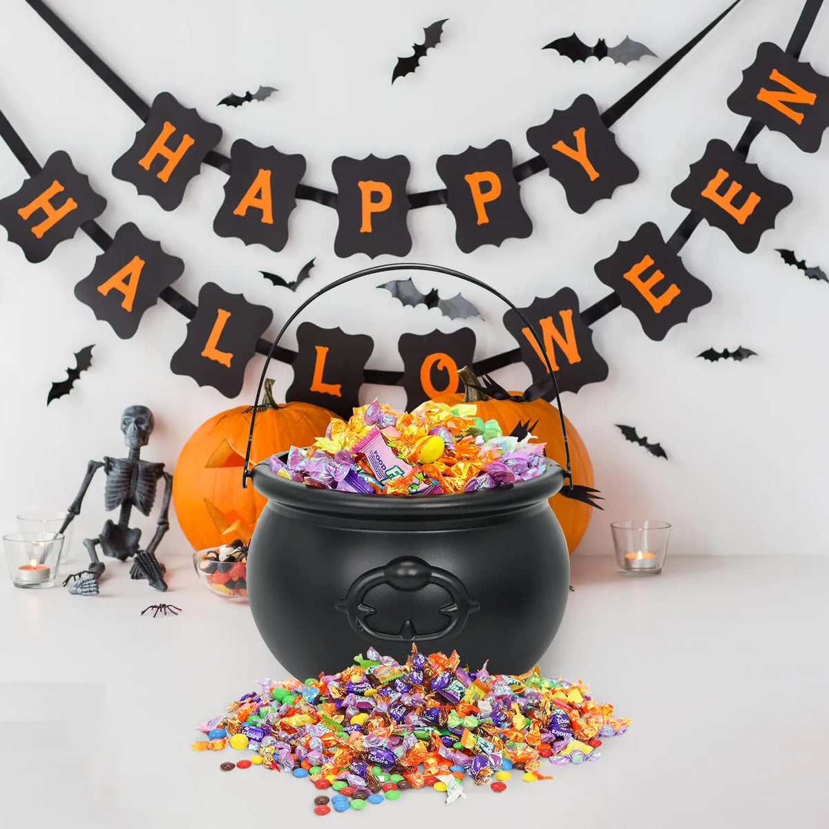 Large Black Halloween Cauldron