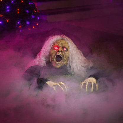 Halloween Light-Up Witch Ground Breaker Decoration