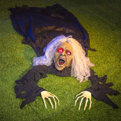 Halloween Light-Up Witch Ground Breaker Decoration