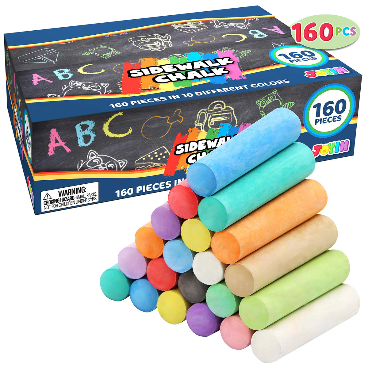 Washable Jumbo Sidewalk Chalk Set