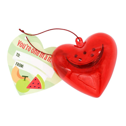 28-Piece Fruit & Vegetable Eraser Set with Valentine's Day Cards for Kids Classroom Exchange Gifts