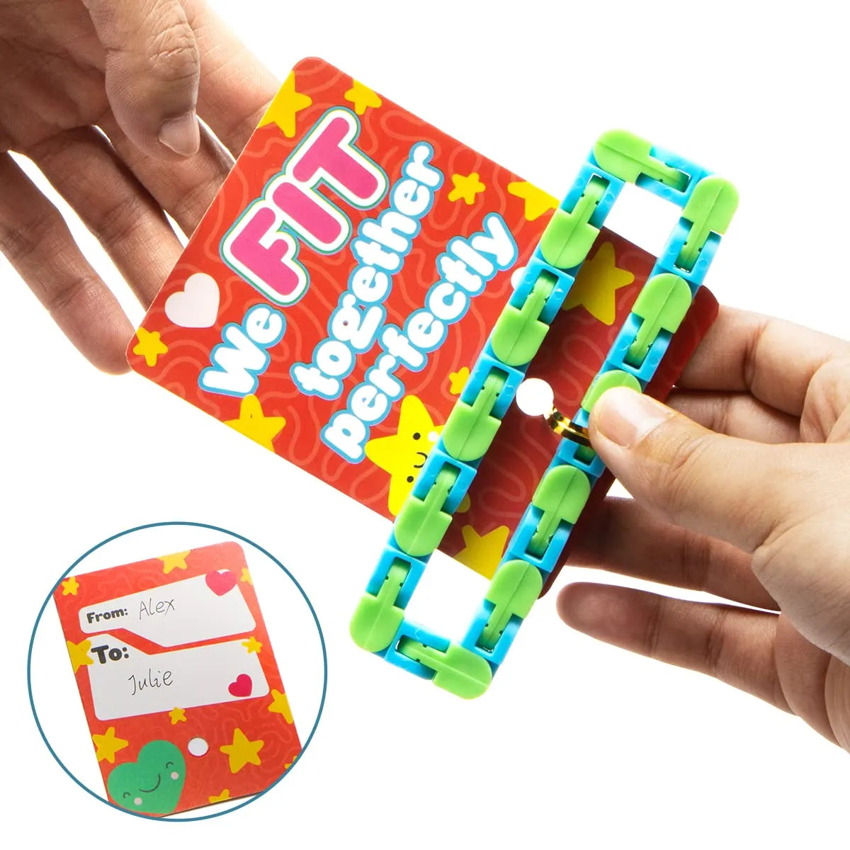 28 Wacky Tracks with Valentine's Day Cards for Classroom Exchange