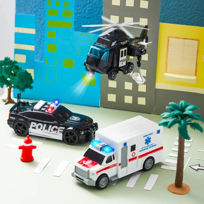 City Hero Police Vehicle Toy Set (3-Pack)