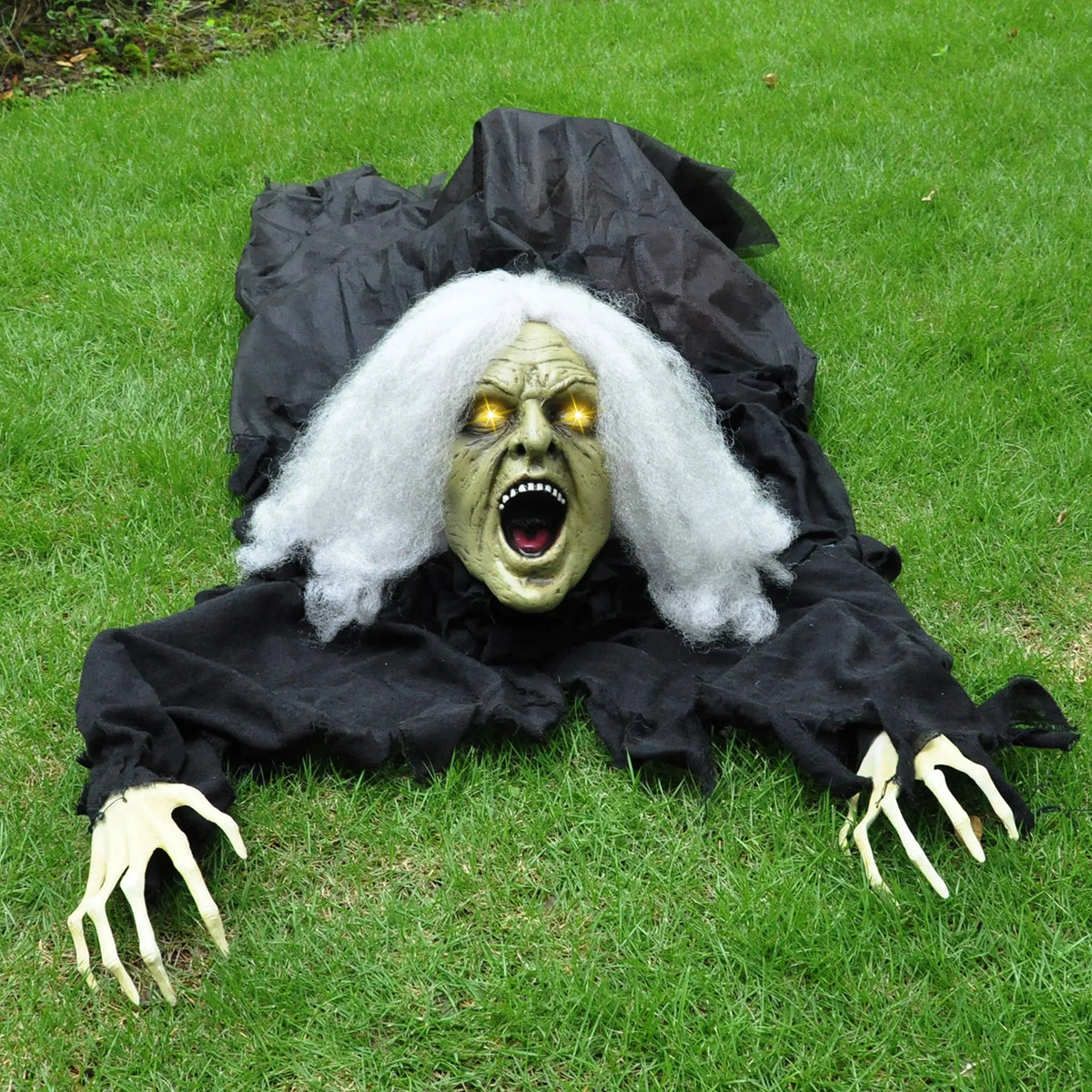 Halloween Light-Up Witch Ground Breaker Decoration