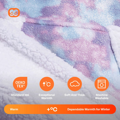 Unicorn Sherpa Wearable Blanket for Adults