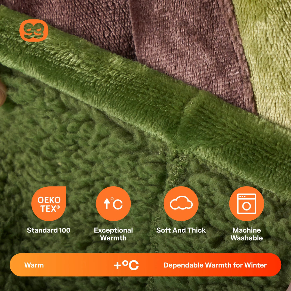 Kids' Avocado-Shaped Sherpa Wearable Blanket