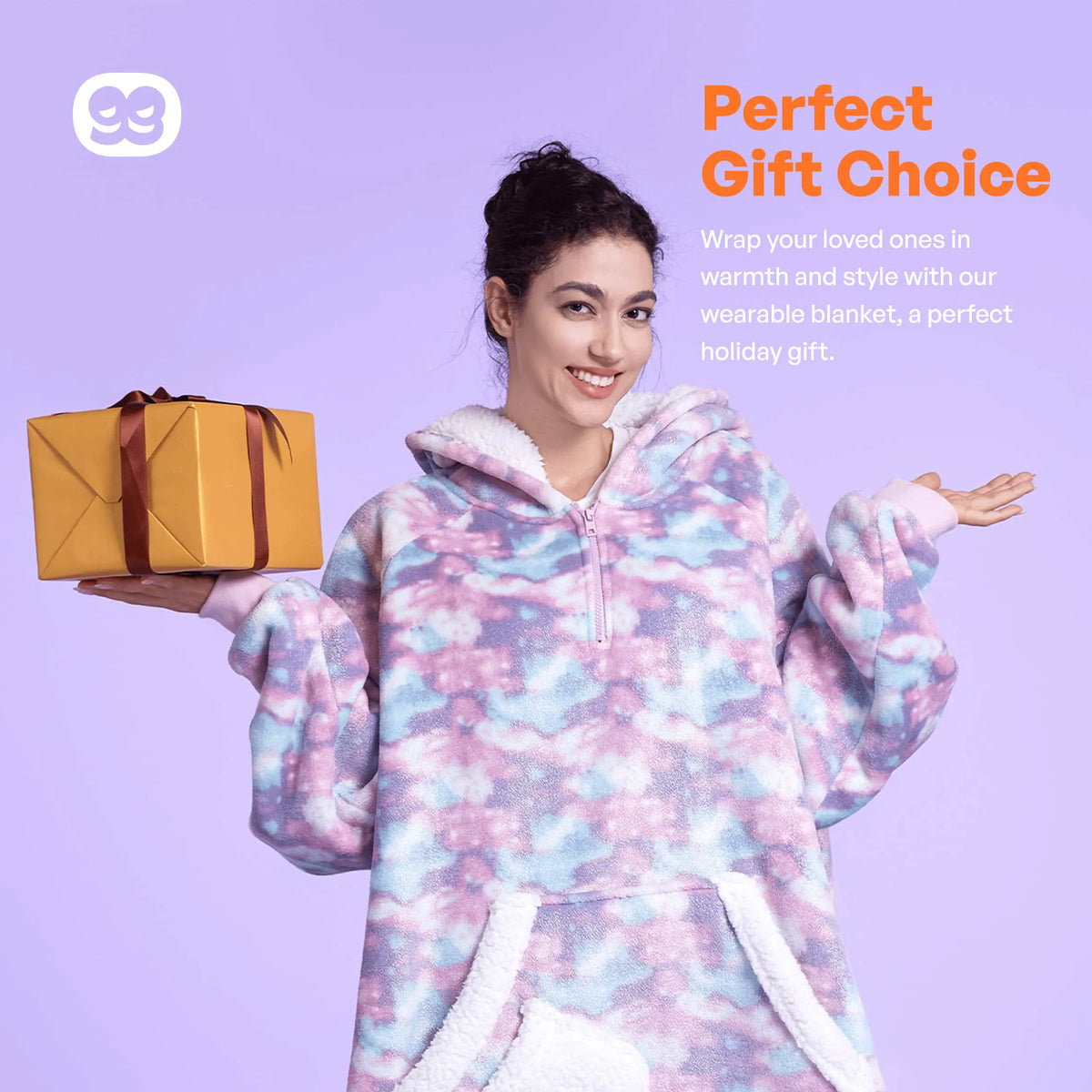 Unicorn Sherpa Wearable Blanket for Adults