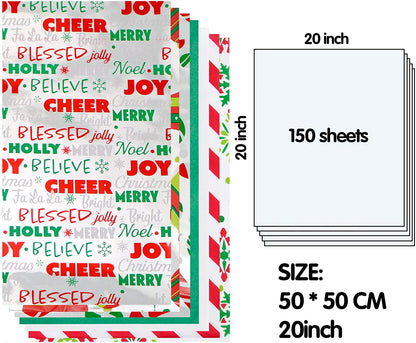 Christmas Hologram & Print Tissue Paper for Gift Wrapping