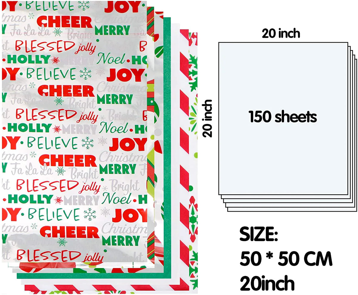 Christmas Hologram & Print Tissue Paper for Gift Wrapping